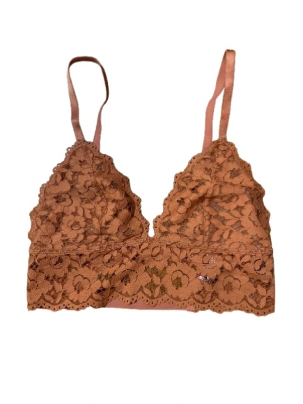Dobreva Lace Bralette in Rust Size Small
